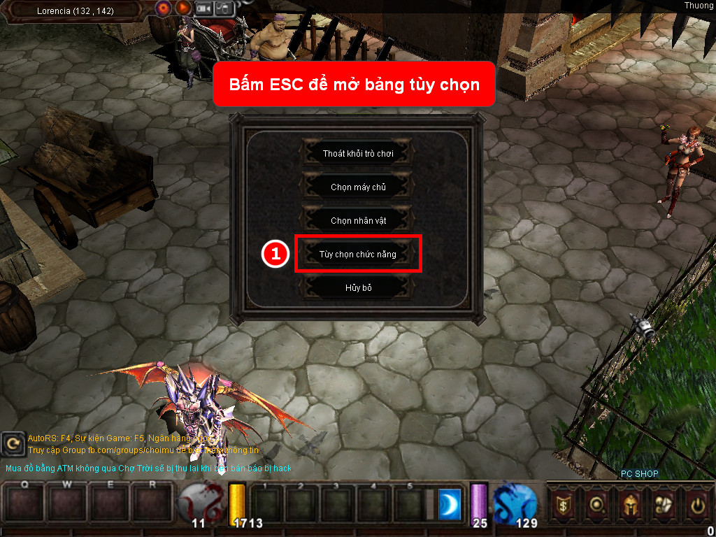 Chức năng chính của Game MU Đấu Sĩ